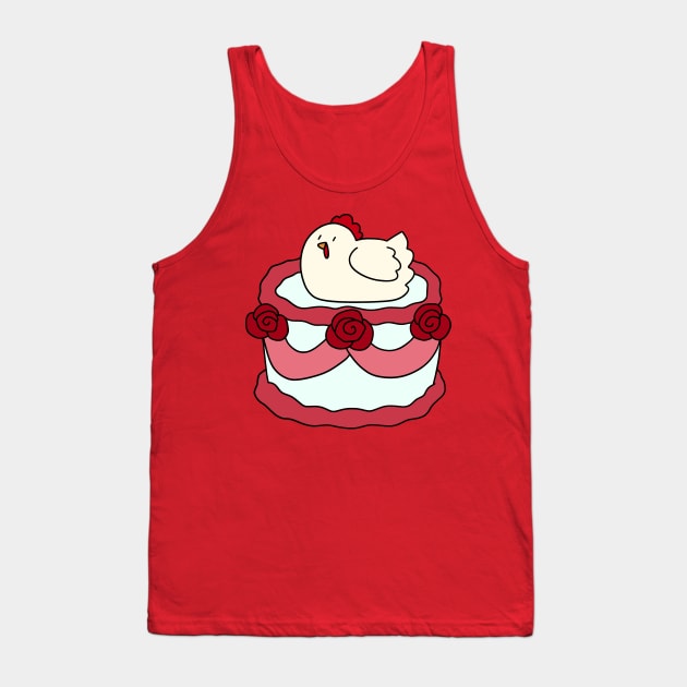 Birthday Cake Hen Tank Top by saradaboru